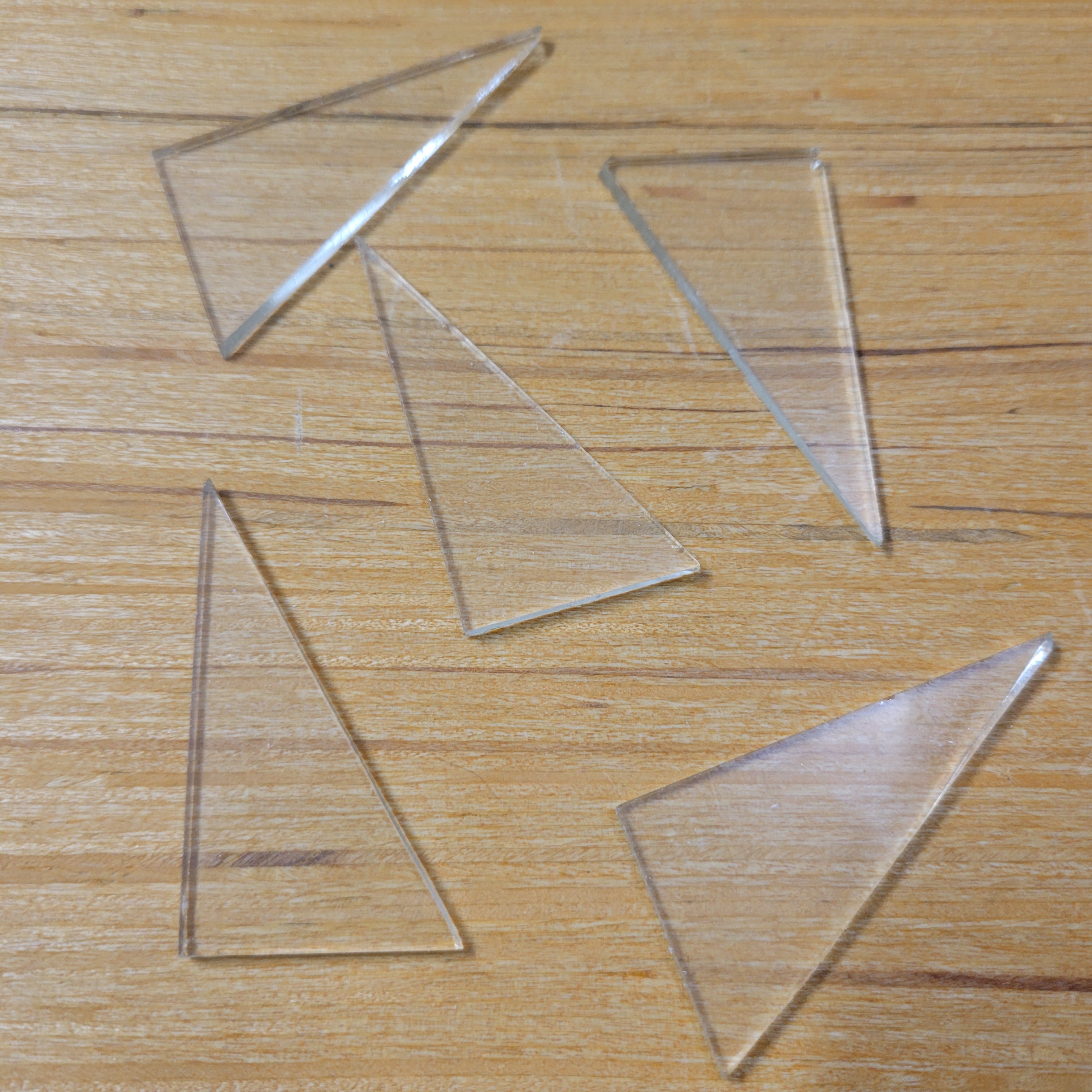 CLEARANCE Flat Glass Right Triangle Bundle | 1" × 2" (100+ Pieces)
